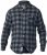 D555 Lawton LS Flannel Shirt Grey - Skjortor - Stora skjortor - 2XL-8XL