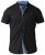 D555 Ollie Short Sleeve Shirt Black - Skjortor - Stora skjortor - 2XL-8XL