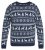 North Latitude 63144 Fjell Reindeer Knit Mörkblå - Tröjor & hoodies - Stora hoodies & tröjor - 2XL-14XL