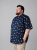 Kam Jeans 6068 Flamingo Short Sleeve Shirt Navy - Skjortor - Stora skjortor - 2XL-8XL