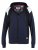 D555 Silverton Contrast Panneled Hoodie Navy - Tröjor & hoodies - Stora hoodies & tröjor - 2XL-14XL