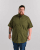 Motley Denim Zagreb Kortärmad Skjorta Mörk khaki - Skjortor - Stora skjortor - 2XL-8XL