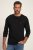 JP1880 Henley T-Shirt Long Sleeve Black TALL - HERRKLÄDER MT-6XLT - Kläder för långa män