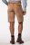 JP1880 Premium Goat Suede Staghorn Embroidery Shorts Leather Brown - JP1880 - JP1880 Herrkläder Plus Size