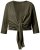 Ulla Popken 794514 Jerseybolero med knytning Mörkgrön - Boleros - 