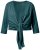 Ulla Popken 794514 Jerseybolero med knytning Petrol - Boleros - 
