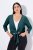 Ulla Popken 794514 Jerseybolero med knytning Petrol - Boleros - 