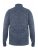 D555 Wilmington Zipper And Button Neck Sweater Blue - Tröjor & hoodies - Stora hoodies & tröjor - 2XL-14XL