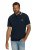 JP1880 802789 Pikétröja med vit kontrastkrage Mörkblå - Pikétröjor - Stora pikétröjor - 2XL-8XL