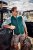 JP1880 Mottled Stretch Knit Stand-up Collra Vest Turquoise Blue - JP1880 - JP1880 Herrkläder Plus Size