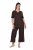 Ulla Popken 806944 Kortärmad pyjamas Brun - Pyjamas/Loungewear - 