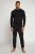 JP1880 Two-piece Pyjamas Long Sleeve and Long Trousers Black - Underkläder & badkläder - Stora underkläder för män