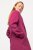 Ulla Popken 816744 Dubbelknäppt kappa i ullook Rosa - Kappor - Kappor i stora storlekar