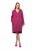 Ulla Popken 816744 Dubbelknäppt kappa i ullook Rosa - Kappor - Kappor i stora storlekar