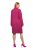 Ulla Popken 816744 Dubbelknäppt kappa i ullook Rosa - Kappor - Kappor i stora storlekar