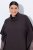 Ulla Popken 820620 Ponchotröja med polokrage Mahognybrun - Ponchos & capes - 