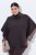 Ulla Popken 820620 Ponchotröja med polokrage Mahognybrun - Ponchos & capes - 