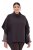 Ulla Popken 820620 Ponchotröja med polokrage Mahognybrun - Ponchos & capes - 