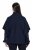 Ulla Popken 820620 Ponchotröja med polokrage Mörkblå - Ponchos & capes - 