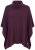 Ulla Popken 820620 Ponchotröja med polokrage Plommon - Ponchos & capes - 