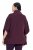 Ulla Popken 820620 Ponchotröja med polokrage Plommon - Ponchos & capes - 