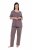 Ulla Popken 821244 Prickig pyjamas Brun - Pyjamas/Loungewear - 