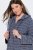 Ulla Popken 821543 Randig frottémorgonrock Antracit - Morgonrockar & badrockar - 
