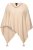 Ulla Popken Knit Pointed Hem Poncho Nature Melange - Collegetröjor & hoodies - 