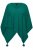 Ulla Popken Knit Pointed Hem Poncho Emerald Green - Collegetröjor & hoodies - 