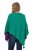 Ulla Popken Knit Pointed Hem Poncho Emerald Green - Collegetröjor & hoodies - 