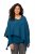 Ulla Popken Knit Pointed Hem Poncho Cerulean - Collegetröjor & hoodies - 