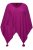 Ulla Popken Knit Pointed Hem Poncho Berry - Collegetröjor & hoodies - 