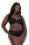 Ulla Popken 822864 Blommiga trosor med spets Svart - Trosor - 