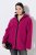 Ulla Popken 823371 Teddyjacka med huva och quiltade fickor Fuchsia - Fleecekläder - 