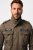 JP1880 Field Jacket with Badges Vintage Look TALL Moss Green - TALL jackor - TALL jackor med extra ärmlängd