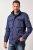 JP1880 Field Jacket with Badges Vintage Look Light Azure Blue - Jackor - Stora jackor - 2XL-12XL
