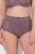 Ulla Popken 825788 Trosor med hög midja och spets Brun - Trosor - 