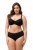 Ulla Popken 825790 Blommiga trosor med spets Svart - Trosor - 