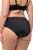 Ulla Popken 825790 Blommiga trosor med spets Svart - Trosor - 