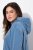 Ulla Popken 834536 Sweatklänning med huva Denimblå - Sweatklänningar - 