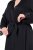 Ulla Popken 834837 Kimono-morgonrock med spets Svart - Morgonrockar & badrockar - 