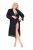 Ulla Popken 834837 Kimono-morgonrock med spets Svart - Morgonrockar & badrockar - 