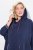 Ulla Popken 837190 Loungeponcho med huva Mörklila - Pyjamas/Loungewear - 