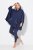 Ulla Popken 837190 Loungeponcho med huva Mörklila - Pyjamas/Loungewear - 