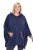 Ulla Popken 837190 Loungeponcho med huva Mörklila - Pyjamas/Loungewear - 