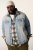 STHUGE 837222 Jeansjacka med bröstfickor Ljusblå - Jackor - Stora jackor - 2XL-12XL