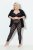 Ulla Popken 837949 Mönstrade strumpleggings Svart - Strumpbyxor & strumpor - 