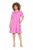 Ulla Popken 840115 Kortärmad jerseyklänning Rosa - Jerseyklänningar - 