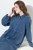 Ulla Popken 840972 Sweatklänning med volanger Indigo - Sweatklänningar - 