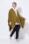 Ulla Popken 841117 Oversize stickponcho med strass Olivgrön - Ponchos & capes - 